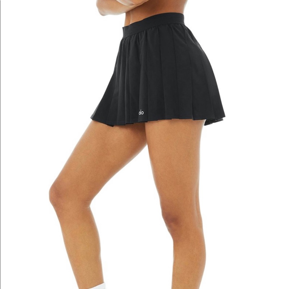 Alo Varsity Tennis Skirt Black XS